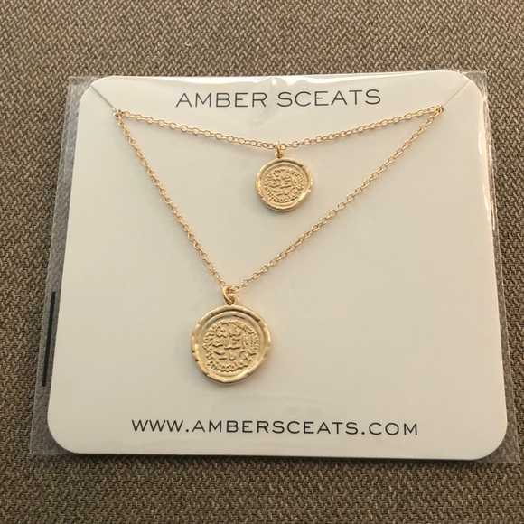 Amber Sceats Double Coin Necklace 